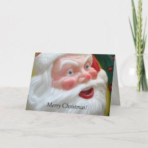 Tarjeta Festiva Cabeza vintage de Santa Claus
