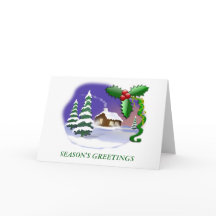 Cabina de nieve con árboles