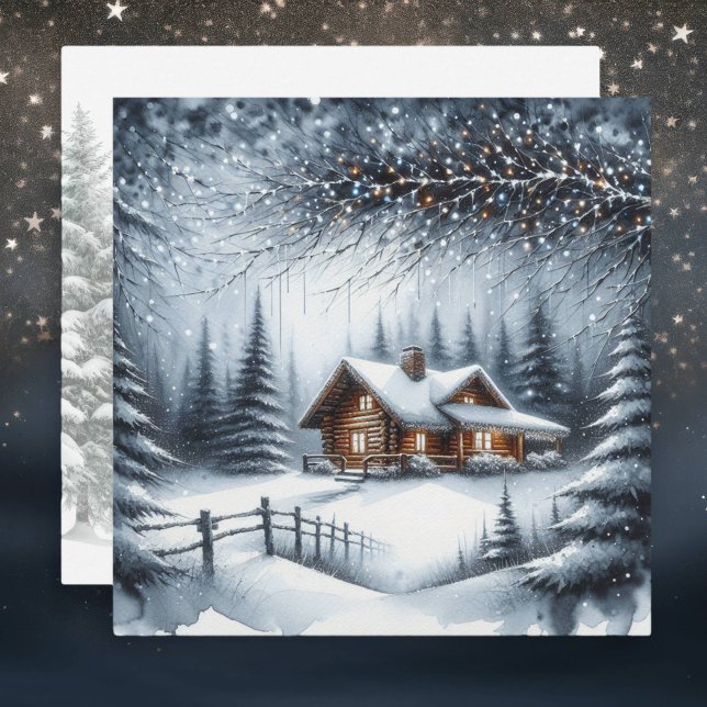 Tarjeta Festiva Cabina de registro festivo en Navidades de Winter  (Subido por el creador)