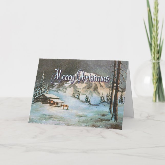 TARJETA FESTIVA CABINA DE REGISTRO NOCTURNO POR SHARON SHARPE (Anverso)