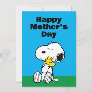 Tarjeta Festiva Cabra Peanuts   Abrazo del Día de la Madre