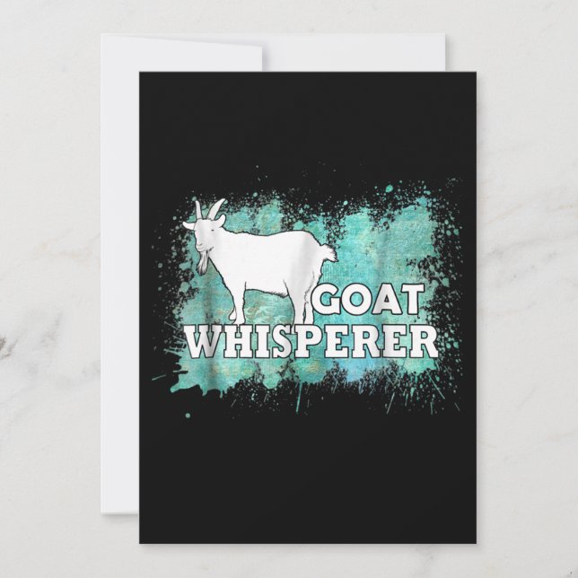 Tarjeta Festiva Cabra Whisperer Cabra Granjero (Anverso)