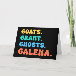 Tarjeta Festiva cabras otorgan a los fantasmas GALENA illinois