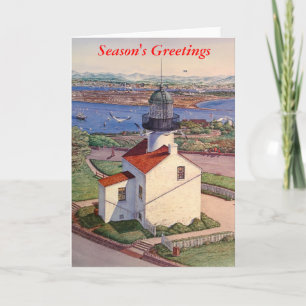 TARJETA FESTIVA CABRILLO VIEJA PINTA. FARO DEL LOMA