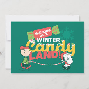 Tarjeta Festiva Cacahuetes   ¡Caminando en un país de las maravill