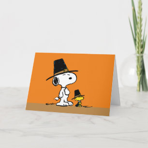Tarjeta Festiva Cacahuetes   Feliz Día de Acción de Gracias Peregr