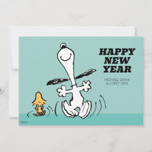 Tarjeta Festiva Cacahuetes   Feliz Feliz Año Nuevo