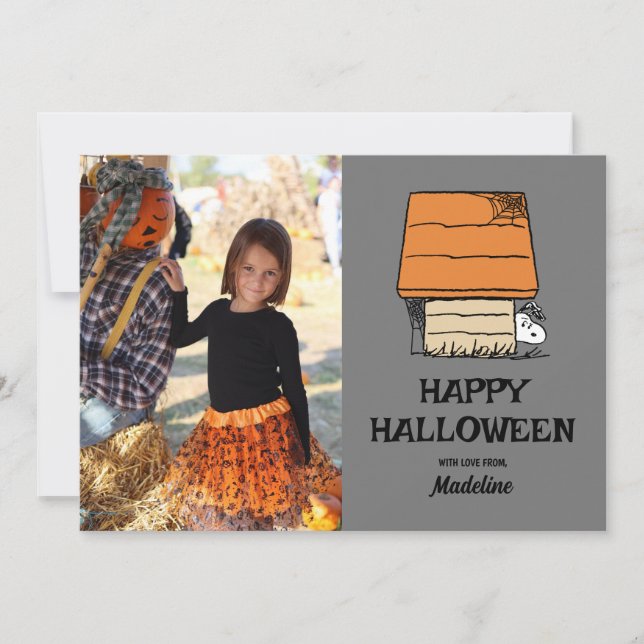 Tarjeta Festiva Cacahuetes | Feliz Halloween (Anverso)