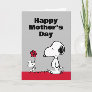 Tarjeta Festiva Cacahuetes Flor del Día de la Madre Feliz
