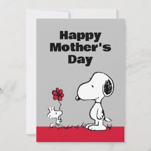 Tarjeta Festiva Cacahuetes Flor del Día de la Madre Feliz