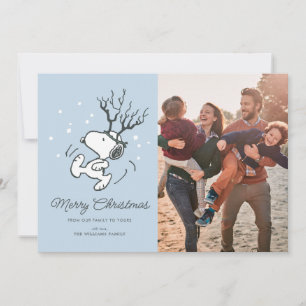 Tarjeta Festiva Cacahuetes Navidades que cruzan renos sin escrúp