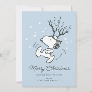 Tarjeta Festiva Cacahuetes Navidades que cruzan renos sin escrúp