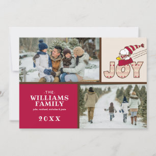 Tarjeta Festiva Cacahuetes   Paseo alegre en trineo de Snoopy y Wo