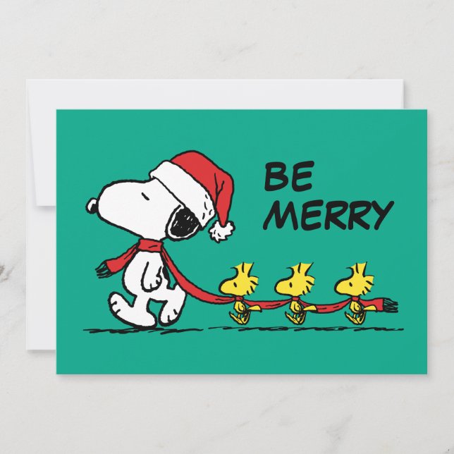 Tarjeta Festiva Cacahuetes | Snoopy & Friends Winter Añadir tus fo (Anverso)