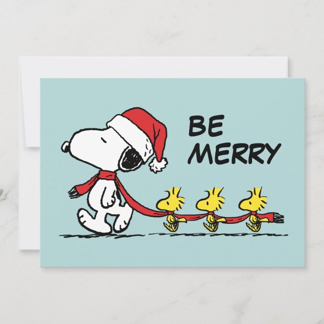 Tarjeta Festiva Cacahuetes | Snoopy & Friends Winter Añadir tus fo (Anverso)