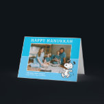 Tarjeta Festiva Cacahuetes | Snoopy Happy Hanukkah<br><div class="desc">Envíe esta divertida tarjeta de vacaciones de los maníes. Personaliza tu foto.</div>