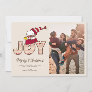 Tarjeta Festiva Cacahuetes   Snoopy & Woodstock Joy Sled Ride