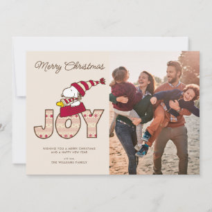 Tarjeta Festiva Cacahuetes   Snoopy & Woodstock Joy Sled Ride