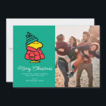 Tarjeta Festiva Cacahuetes | Woodstock Winter Merry Christmas<br><div class="desc">Envíe esta divertida tarjeta de vacaciones de los maníes a amigos y familiares. Añade tus nombres y fotos.</div>