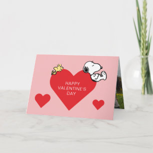 Tarjeta Festiva Cacahuetes Woodstock y Snoopy Valentine
