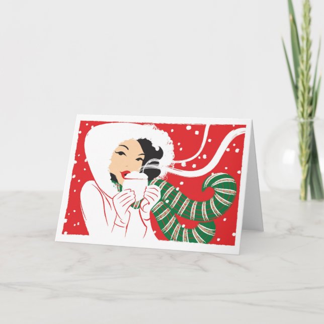 Tarjeta Festiva Cacao caliente (Anverso)