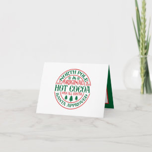 Tarjeta Festiva Cacao caliente del Polo Norte agregar mensaje
