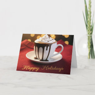 Tarjeta Festiva Cacao Caliente para las Fiestas