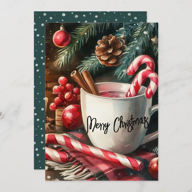 Tarjeta Festiva Cacao y Alegría (Anverso / Reverso)