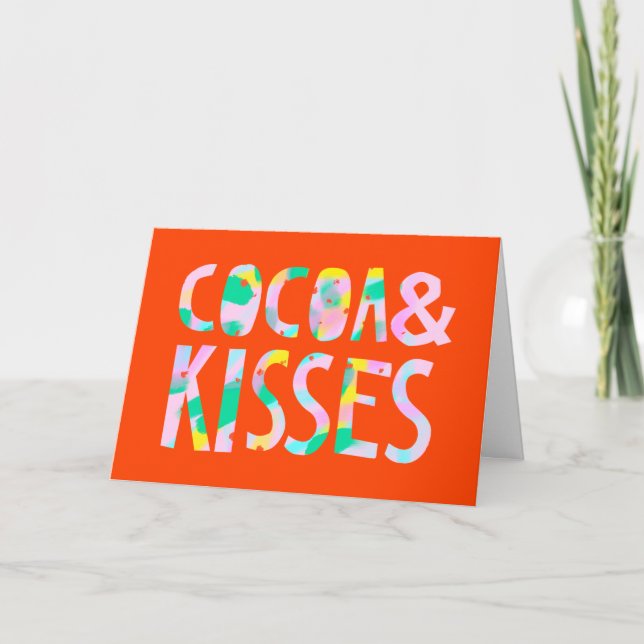 Tarjeta Festiva Cacao y besos (Anverso)