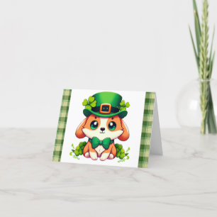 Tarjeta Festiva cachorro del día de San Patricio