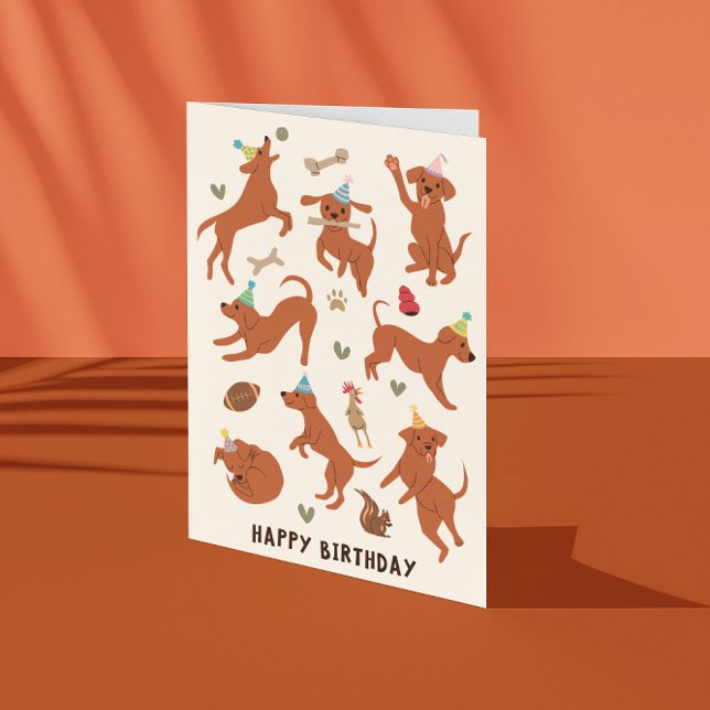 Tarjeta Festiva Cachorro feliz cumpleaños (Subido por el creador)