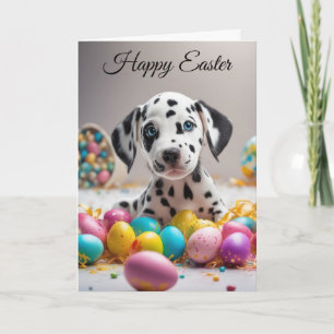 Tarjeta Festiva cachorro feliz de Pascua