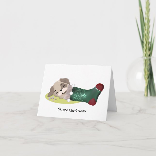 Tarjeta Festiva Cachorro festivo (Anverso)