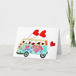 Tarjeta Festiva Cachorros Cupidos En Su Móvil De Amor De San Valen