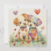 Cachorros de Patchwork del Día de San Valentín