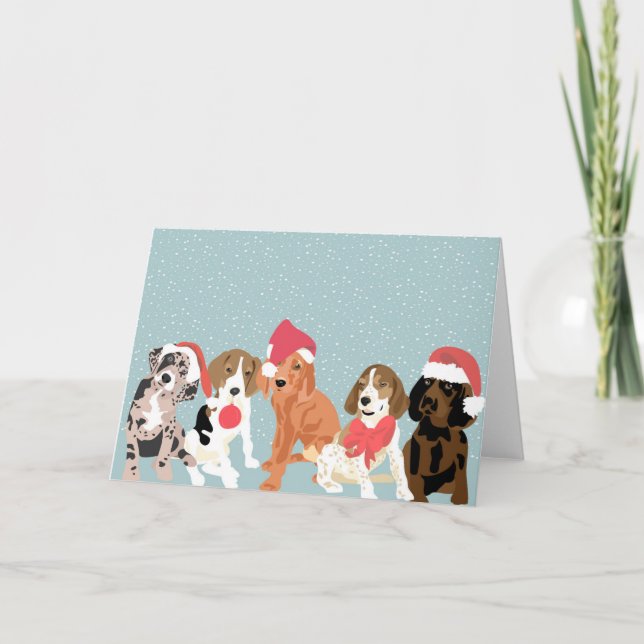 Tarjeta Festiva Cachorros de vacas gordas (en blanco dentro) (Anverso)