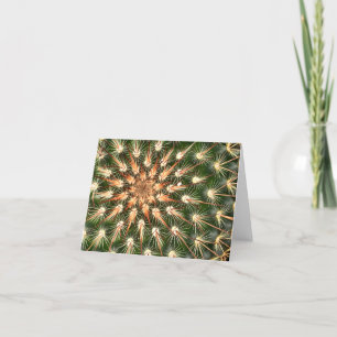 Tarjeta Festiva Cactus con espinas en forma de ráfaga de estrellas
