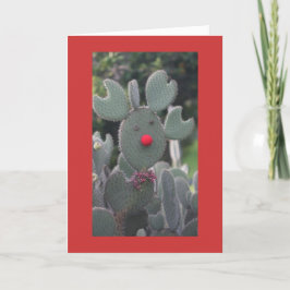 Tarjeta Festiva Cactus de Rudolph