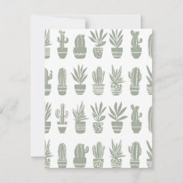 Tarjeta Festiva Cactus en maceta plantas de interior