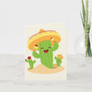 Tarjeta Festiva Cactus lindo