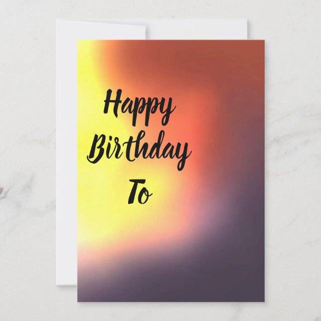 Tarjeta Festiva Cad de cumpleaños (Anverso)