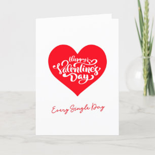 Tarjeta Festiva Cada día Artsy Text Feliz Día de San Valentín