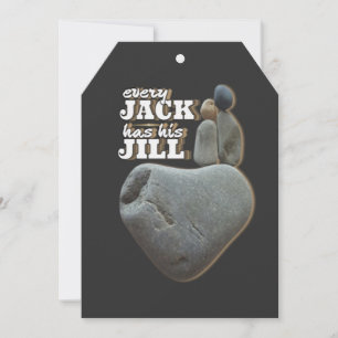 Tarjeta Festiva Cada Jack tiene su Jill - Love Rules Stone Art