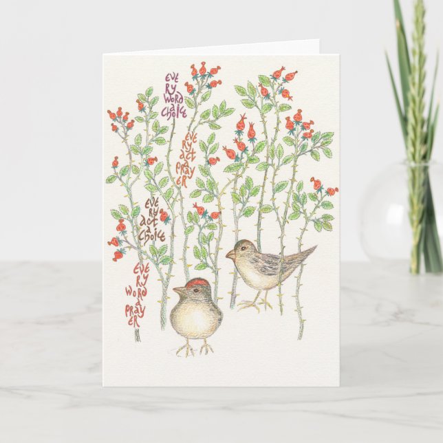 Tarjeta Festiva Cada palabra Notecard (Anverso)