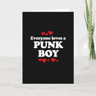 Tarjeta Festiva Cada uno ama una camiseta punky del muchacho