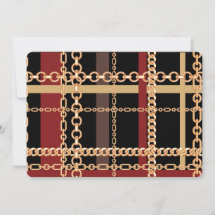 Tarjeta Festiva Cadena de oro (faux)