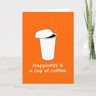 Tarjeta Festiva Café feliz