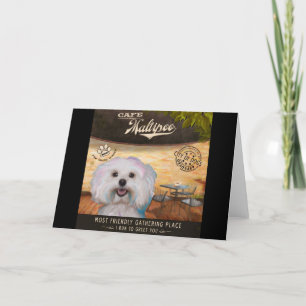 Tarjeta Festiva Cafe Maltipoo