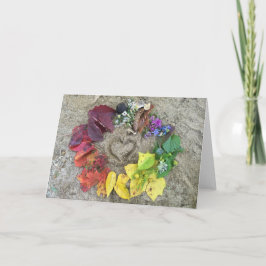 Tarjeta Festiva Caída de la naturaleza de la guerra arco iris