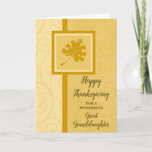 Tarjeta Festiva Caída deja feliz nieta del día de gracias